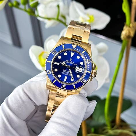 rolex sub blue gold